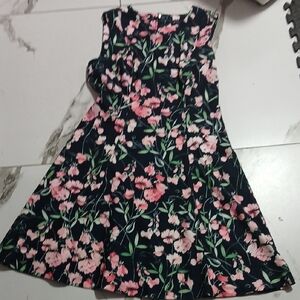Tommy Hilfiger Floral Midi Dress - Pink and Black